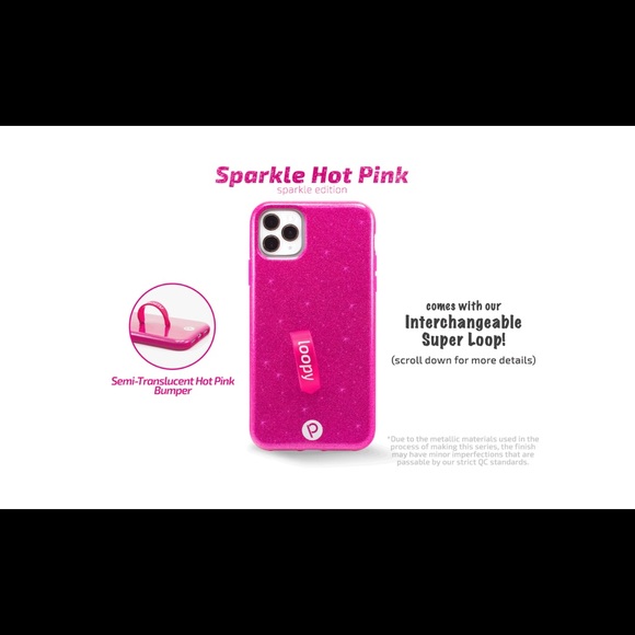 LOOPY case- iPhone 11 Pro Max- Pink Sparkle - Picture 4 of 4